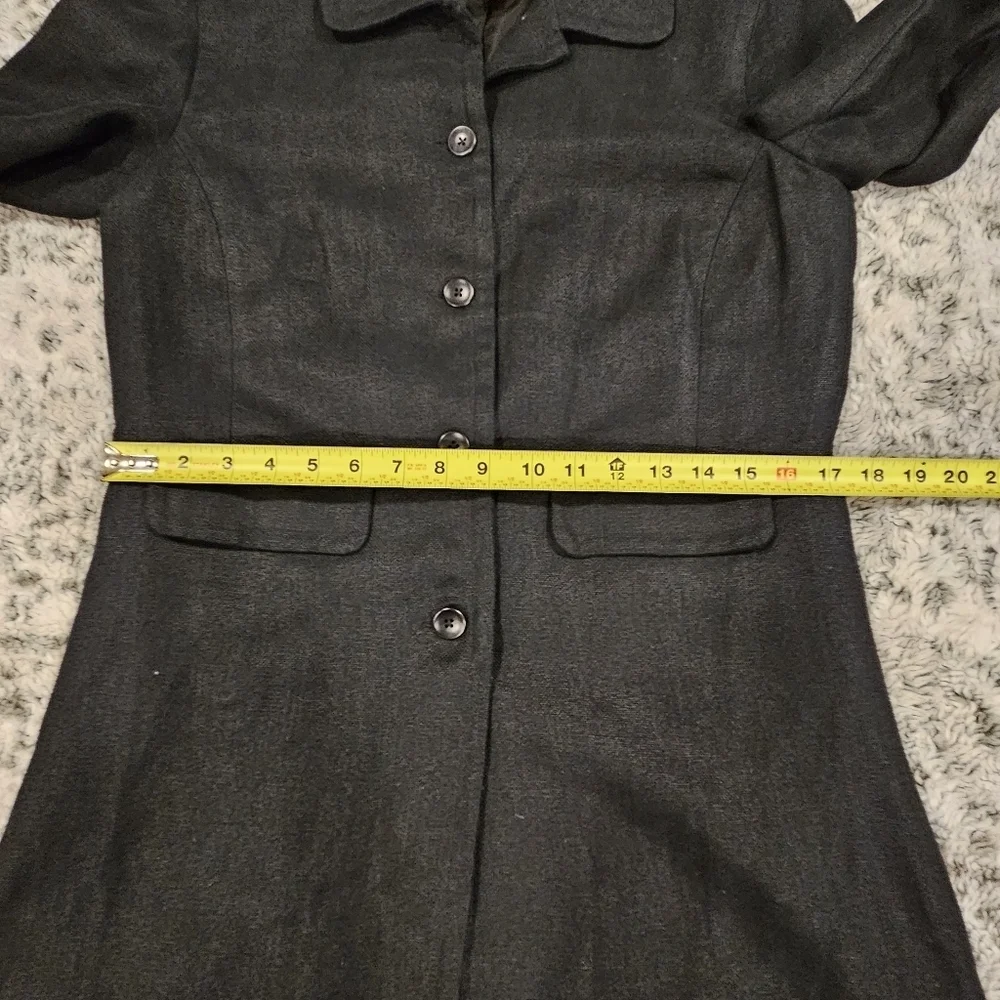 Gap SZ 6 100% Linen Black Career Sheath Dress With Matching Jacket Blazer - Picture 7 of 15